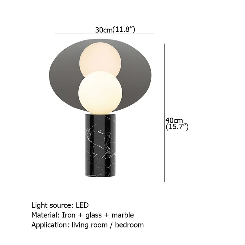 OUFULA Modern Office Table Light Creative Design Simple Marble Desk Lamp LED Decorative For Foyer Living Room Bedroom