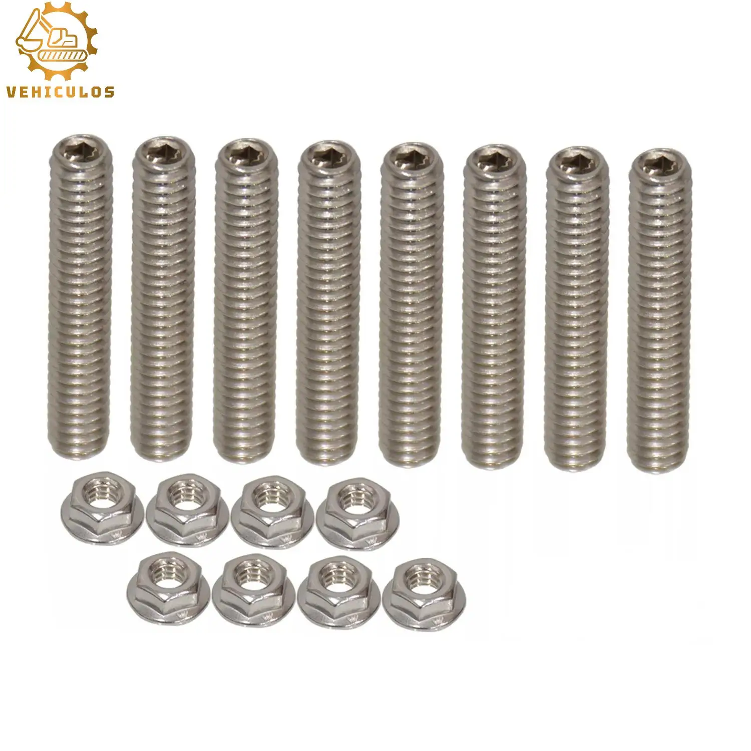 VEHICULOS 8PCS SBC Valve Cover Stud Kit Bolts Stainless Steel 1/4