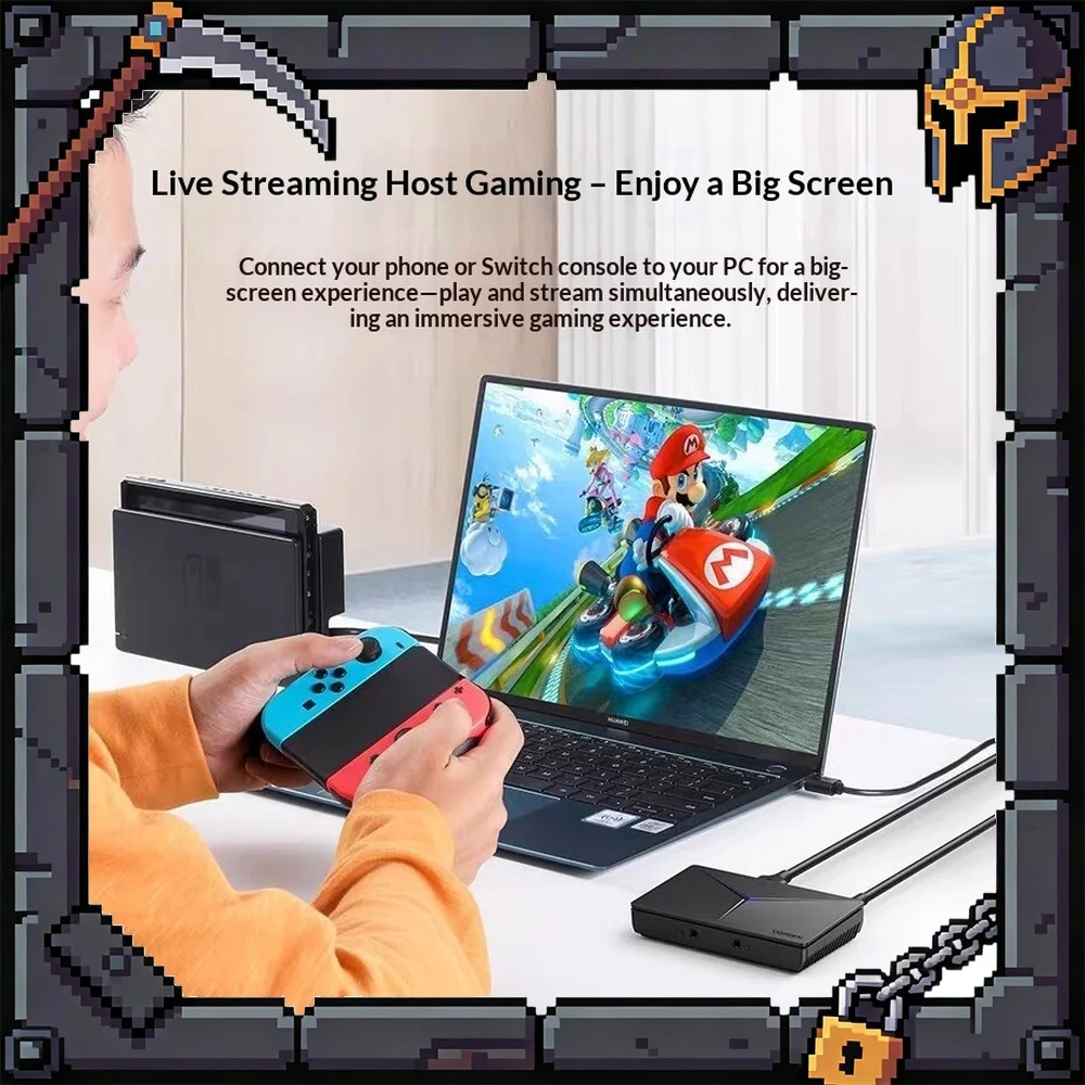 UGREEN CM410 HDMI Video Capture Card 4K HD USB for DSLR Camera Mirrorless Live Streaming PC