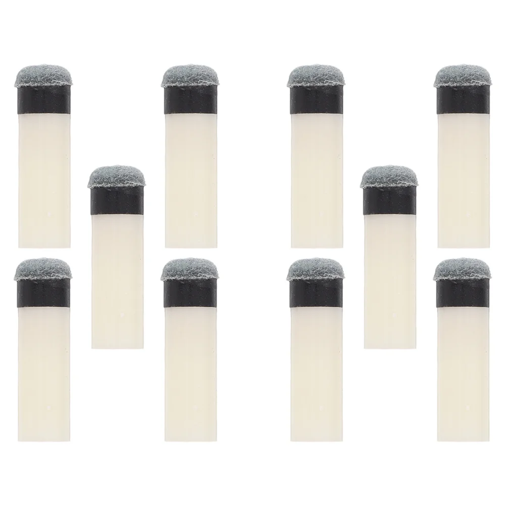 

10Pcs Billiard Cue Tips 11mm Plastic Ferrule Slip on Pool Stick Tips Replacement Kit Wear Resistant Long Lifespan