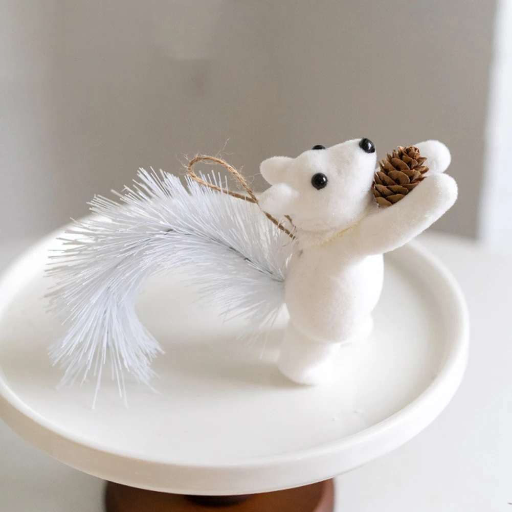 2-Piece Squirrel-Toy Pendant For Chirstmas Tree Durable Stylish Party Decoration For Christmas Tree