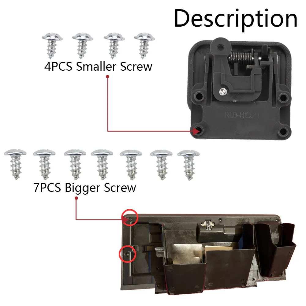 1 Stück Auto-Handschuhfach, Türschloss-Deckelgriff mit Schraube für Chevy Silverado Suburban 1500 2500 3500 1999–2007 15807878 15807879 – Detail 17