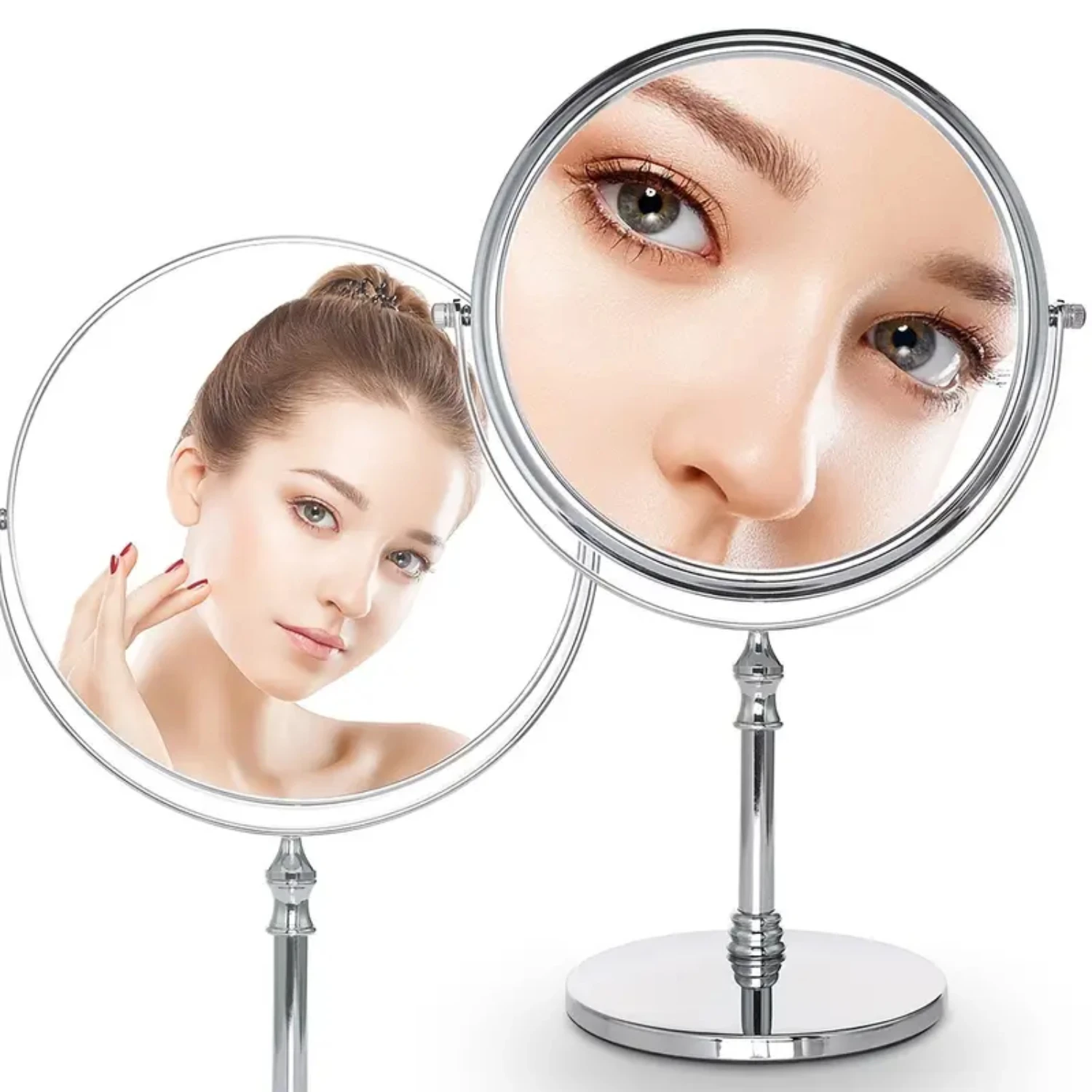 8 Inch Magnifying Makeup Tabletop Mirror Double Sided Vanity Cosmetic Mirror 10x Travel mirror Cc mirror Cute hand mirror Miror