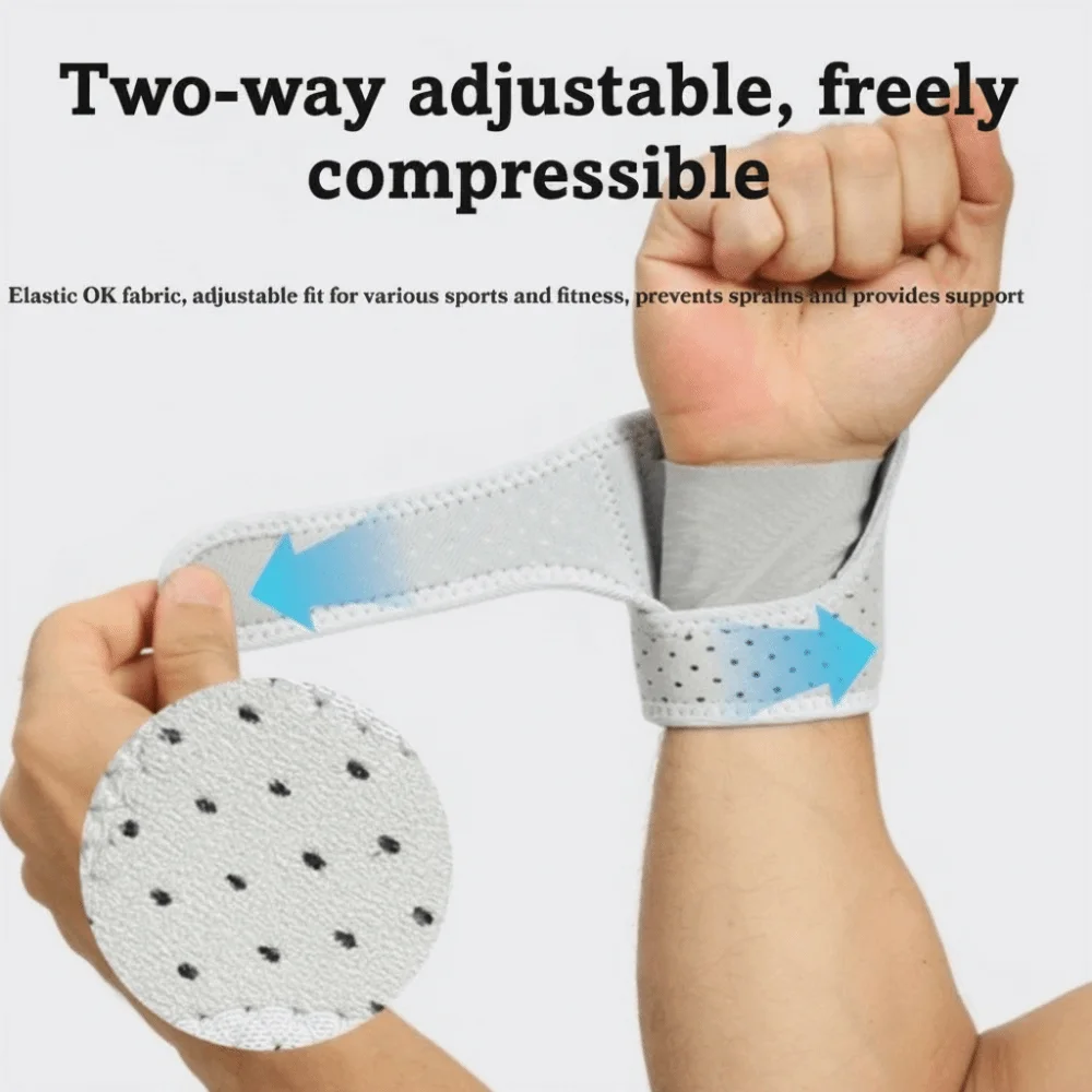 Spring Support Wrist Brace Adjustable Straps Compression Design Wrist Guard Breathable Cross Straps Compression Wrist Wrap