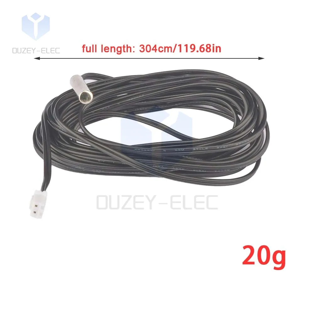 1Pcs 3M NTC Thermistor Temperature Sensor Waterproof Probe Wire 10K  Ohm Accuracy 1% 3950 Waterproof cable