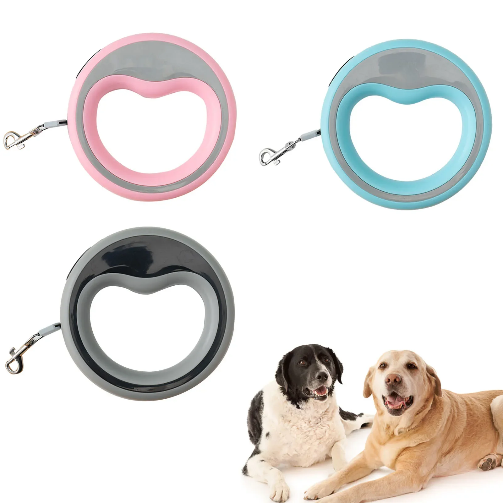 

2.5m Dog Leash Durable Leash Automatic Retractable Nylon Cat Lead Extension Puppy Walking Running Lead Roulette For Dogs