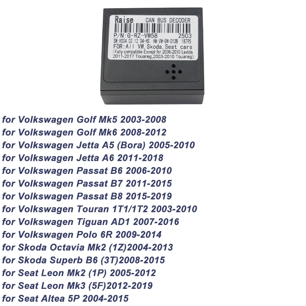 16 Pin Multimedia Car Radio Canbus Decoder Adapter For Volkswagen VW/Jetta/Passat/B5/6/7/Touran/Golf/MK5/6/Tiguan/Skoda/Seat