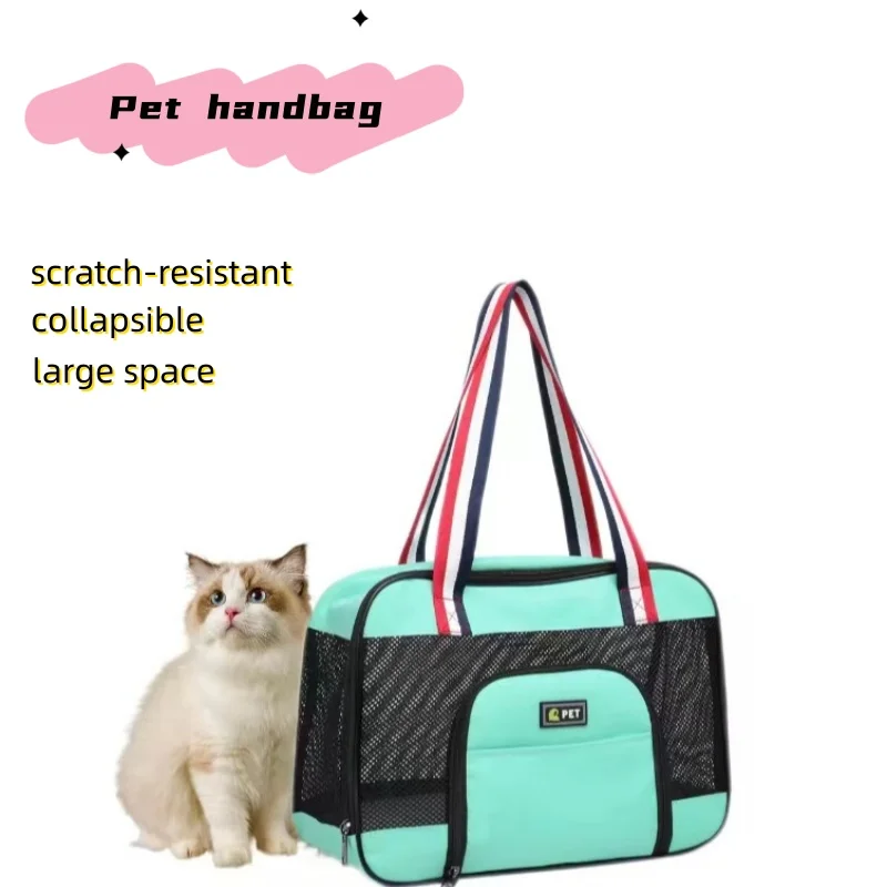 

One Shoulder Handbag for Cat and Dog, Portable Crossbody Folding Handbag, Breathable Mesh Fabric, Pet Supplies