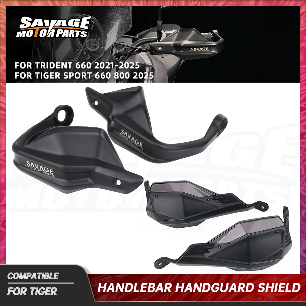 For Trident 660 2025 Handlebar Handguard Shield FOR Tiger Sport 660 800 Motorcycle Heighten Hand Shield Guards Lever Protector