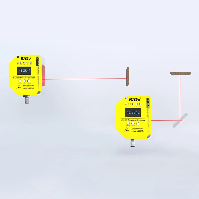 Sensor de rango de medición de distancia rápido analógico 4-20mA 0-10V de alta precisión KJT 100m