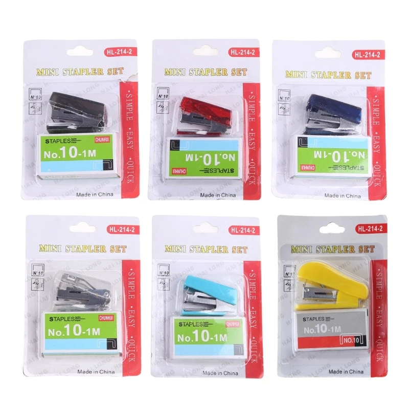 Desktop Stapler Assorted Colors Small Table Stapler 12 Sheet Stapler Fits Onto 10# for Staples Includes with Staple Remo