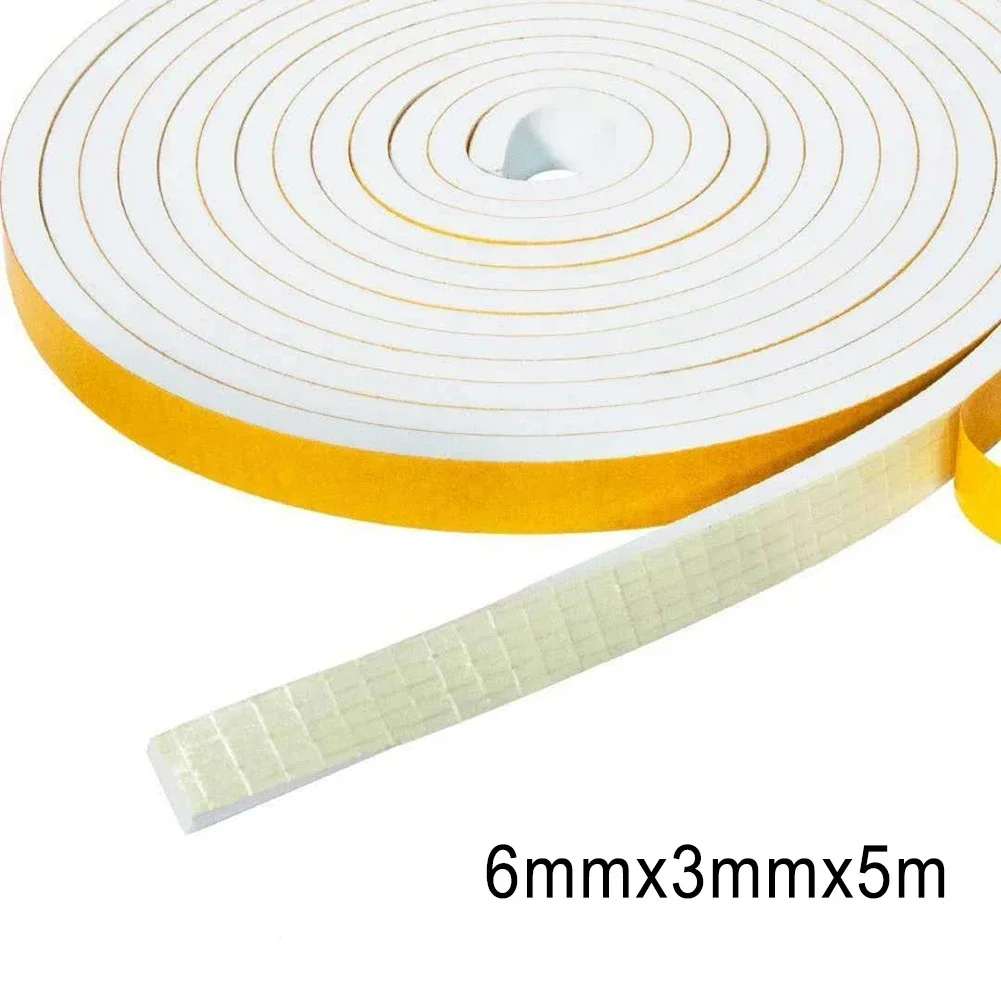 2/4/5M Rubber Window Sealing Strips Windproof Sound-Proof Door Weather StrippingSelf-adhesive Tape Door Seam Sealing Strip