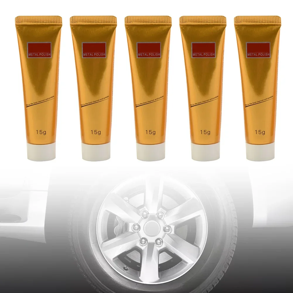 5 قطعة 15 جرام كريم تلميع المعادن تلميع لصق مزيل الصدأ تنظيف كريم تلميع الشمع مرآة الفولاذ المقاوم للصدأ