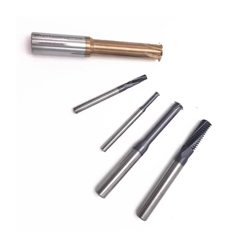 Aviation Carbide Tungsten Steel Three Row Thread Milling Cutter AG/MJ3/4/5/6/8/10/12/14/16 CNC Threading End Mills