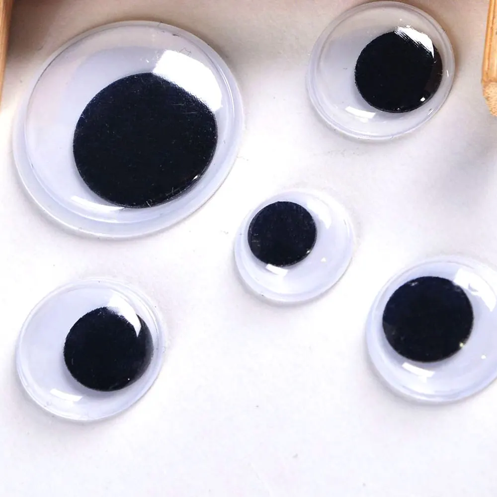 4mm-50MM Self-Adhesive Wiggly Googly Doll Eye Movable Simulation Cartoon Animal Eyeball DIY Kindergarten Children Craft Supplies