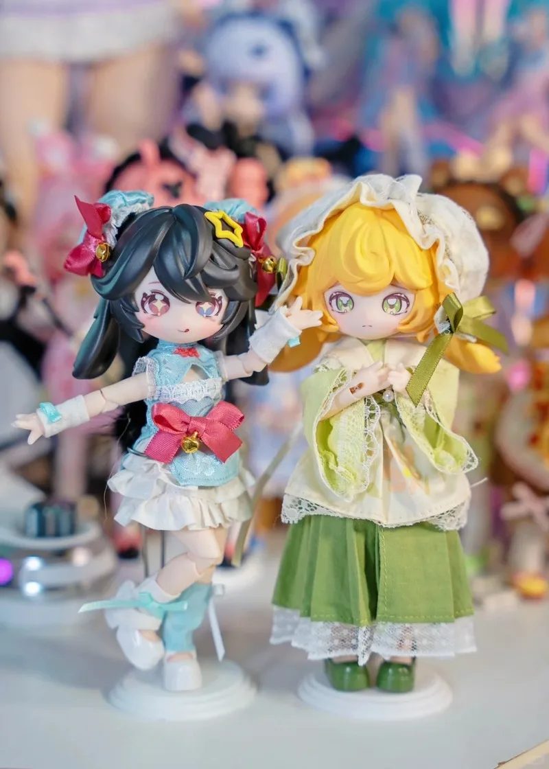 Genuine Inedible Doll Blind Box Jump Lunar Time Bunny Baby Series 1/12 Movable Anime Figure Desktop Decoration Kid Birthday Gift