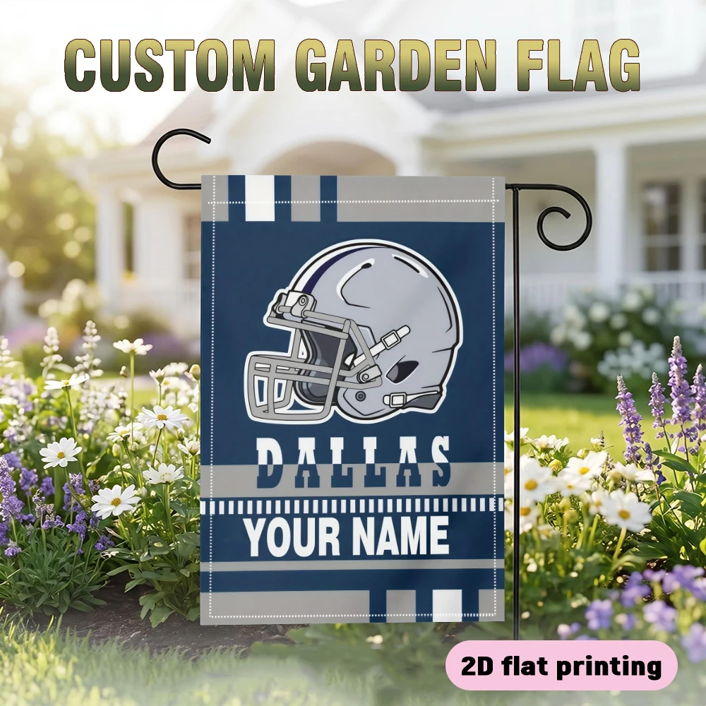 1pc double-sided Customizable Football Helmet Stripe arden flag personalized custom Name Outdoor flagpole 30*45cm(12x18in) view 3