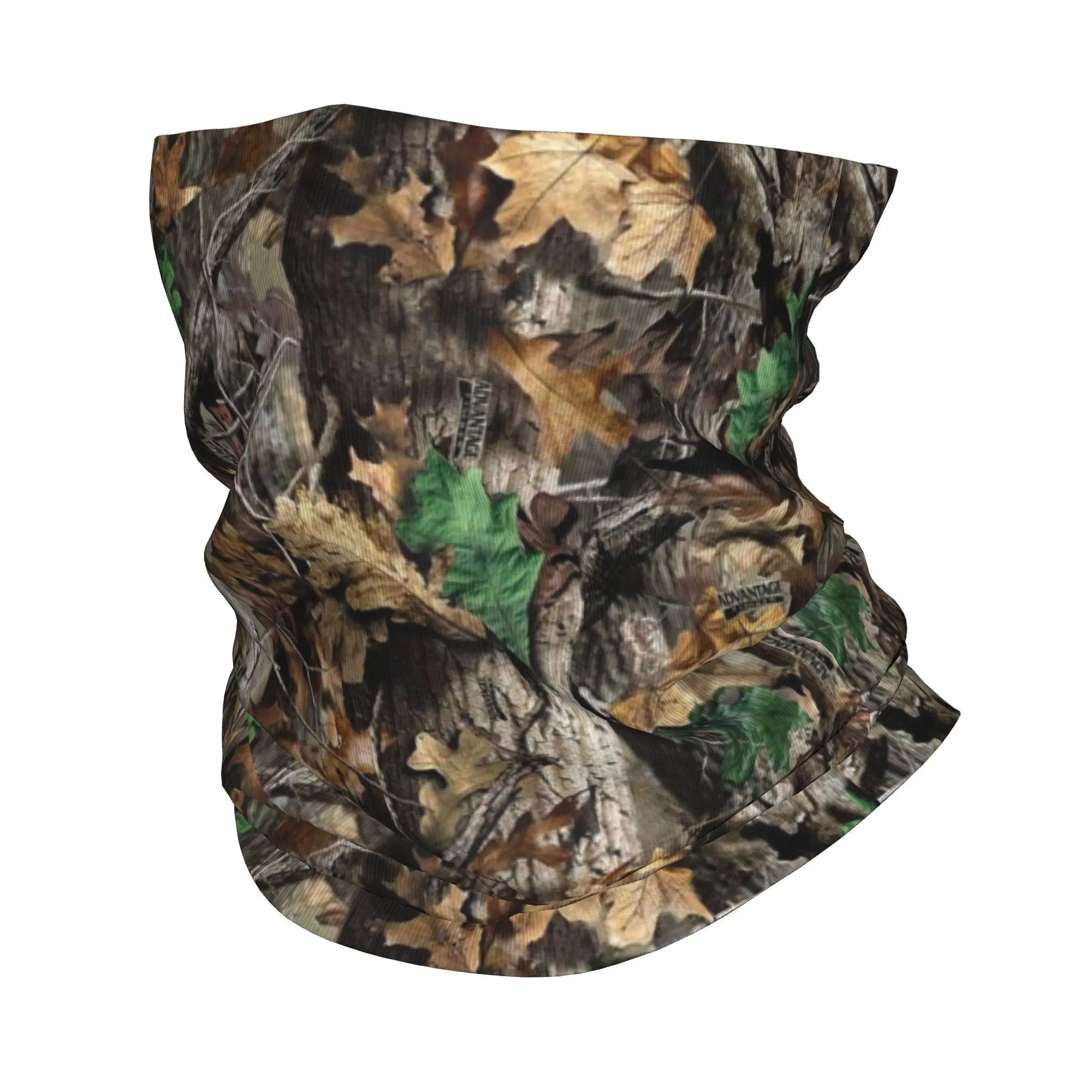 Custom Real Tree Camouflage Camo Neck Gaiter Women Men Windproof Winter Soldier Military Bandana Scarf for Hiking