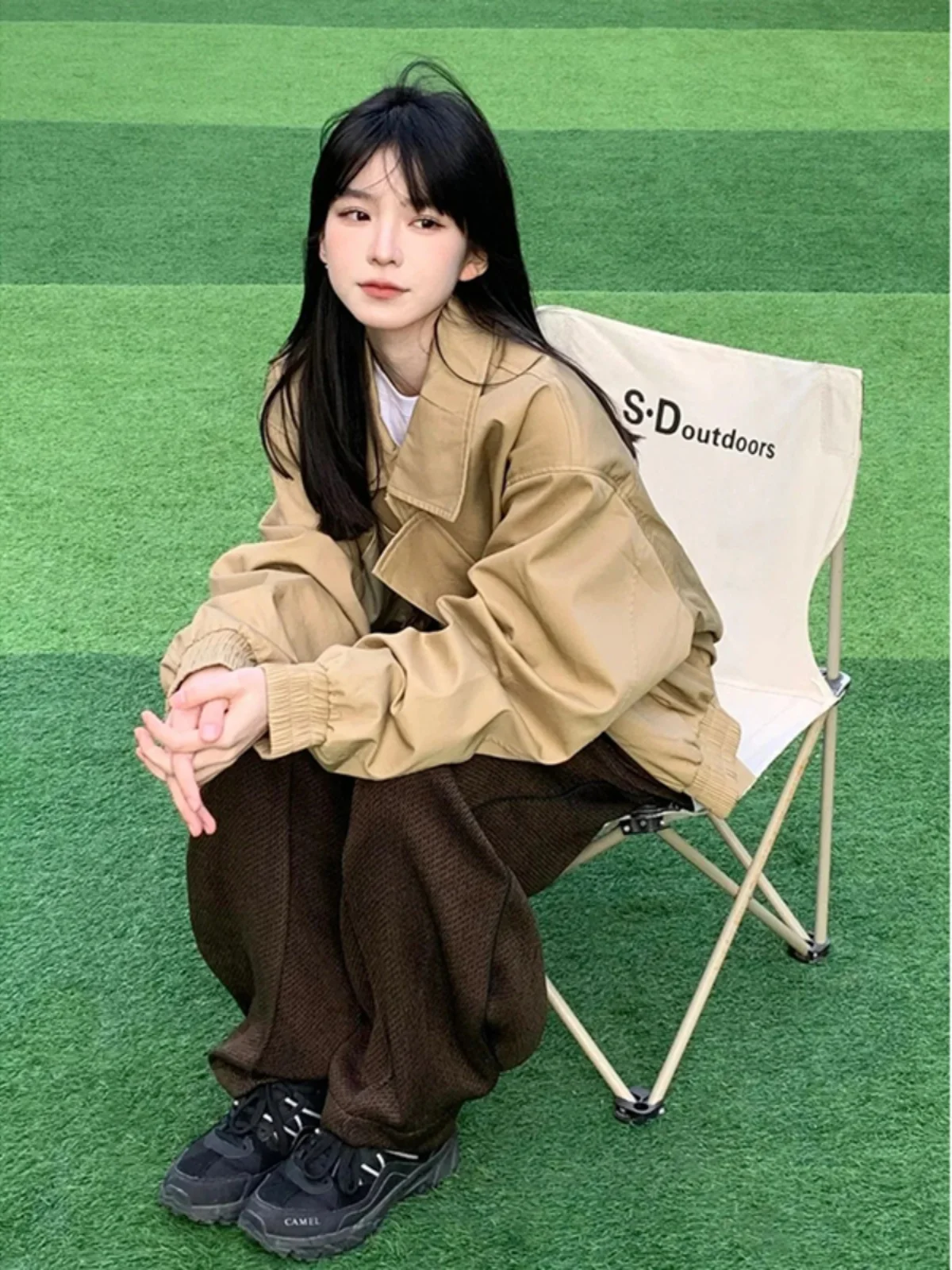 

i ort Pilot Jaet Men's Spring Autumn American Sle Couple's Biker Clothes Zipper Closure Long Sve Loose Fit Jaet