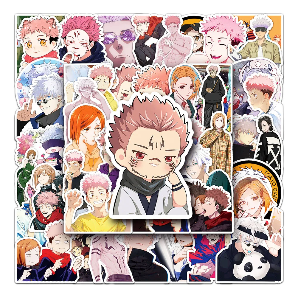 10/30/50PCS Cool Anime Jujutsu Kaisen Stickers Cartoon Graffiti Decals Kids Toy DIY Phone Luggage Fridge Notebook Sticker Gift