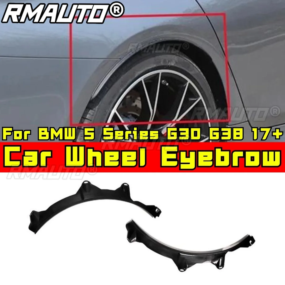 

Car Wheel Trims Heel Arch Flare Accessories For BMW 5 Series G30 G38 2017+ Wheel Eyebrow Fender Trims Body Kit