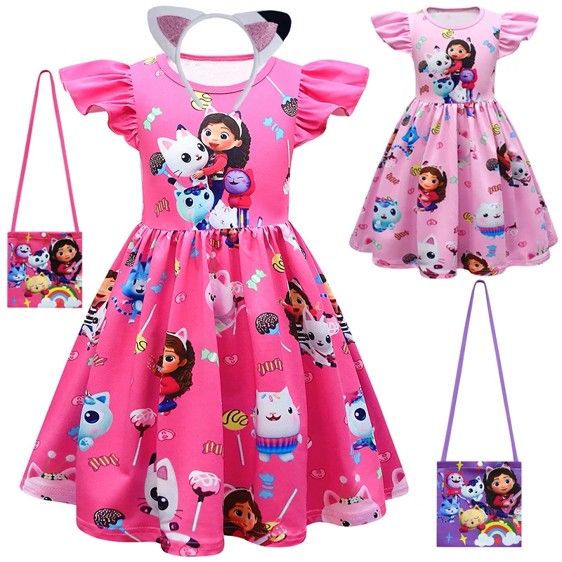 

Детская одежда, кукольный домик Габби, платье принцессы для девочек, детский подарок на день рождения, костюм на Хэллоуин для маленькой девочки