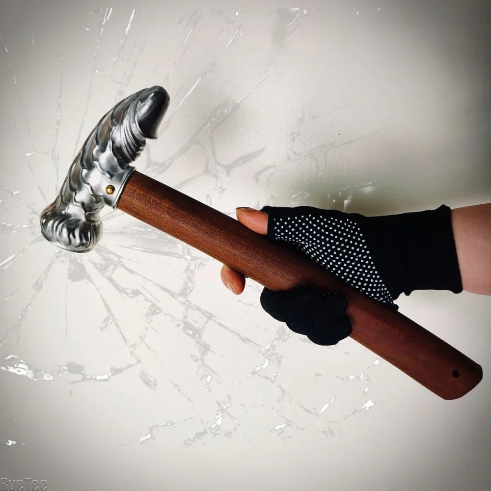 Creative Funny Stainless Steel Cock Hammer for Window Glass Breaker Camping Tent Home Car Edc Gift