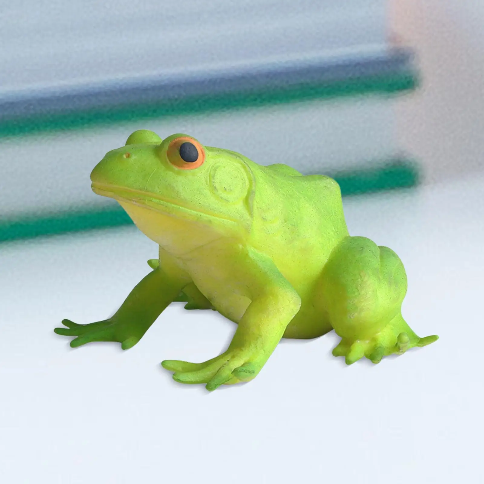 Simulation Frog Figurine Lovely Fake Frog Toy for Goodie Bag Filler Cognitive Skill Playhouse Toy Boys Girls Party Favor