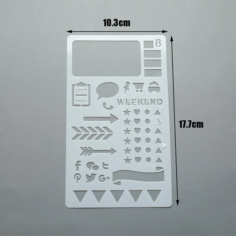 12pcs Stencil Set Planner DIY Drawing Template Journal Notebook Diary Scrapbook 2022 Most Popular Lowest Price