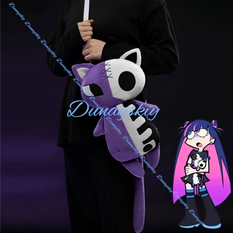 

Moe Cosplay Anarchy Skull Cat Bag Handmade Single Shoulder Crossbody Backpack Anime Prop for Halloween