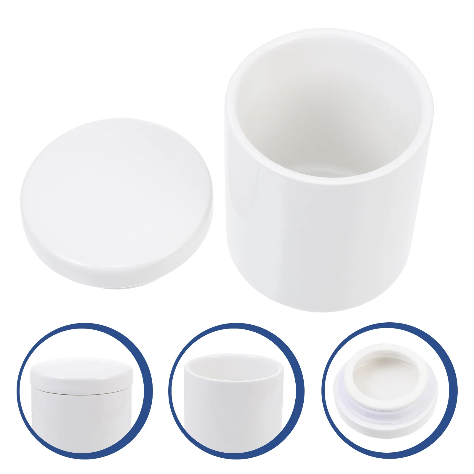 

Nordic Style Ceramic Storage Jar Sealed Tea Canister White Coffee Bean Dispenser Kitchen Canisters Dried Food Container