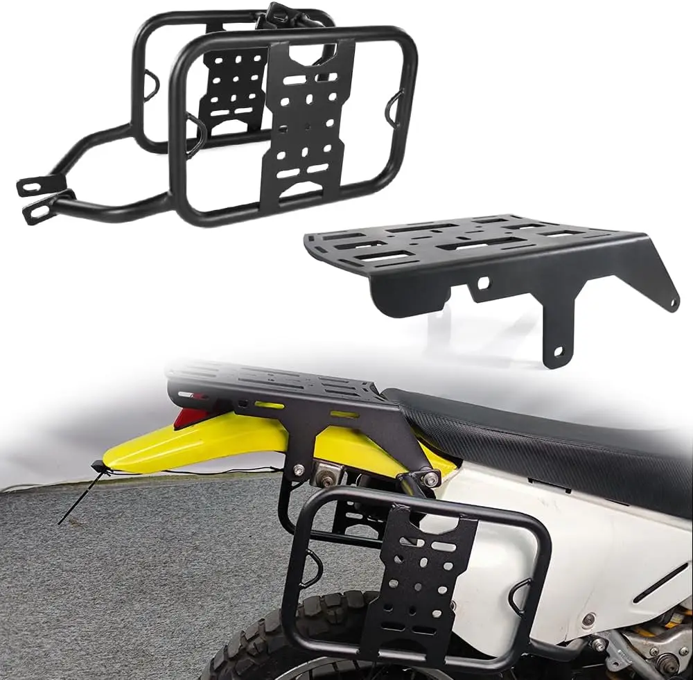

Luggage Rack Fit for DR650 1996-2025 DR650 Motorcycle Rear Rack & Saddlebag Support Pannier Racks Side Carrier