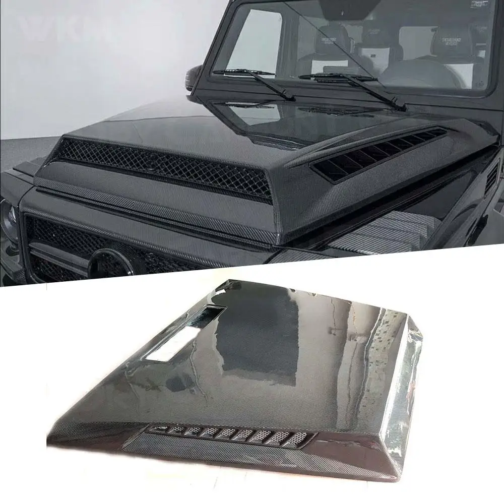 For Mercedes Benz G-CLASS W463 G500 G550 G55 G63 AMG 04- 17 Carbon Fiber Front Engine Hood Vent Cover Car Bonnet Cap Car Styling