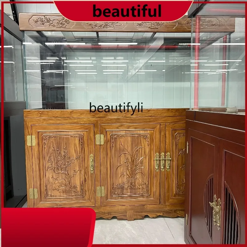 

H Solid Wood 1.5 M 60 Wide Dragon Tank Koi Tank Household Living Room Fish TankH