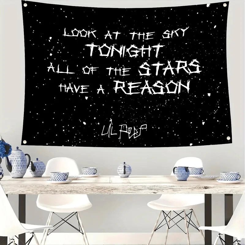 Lil Peep Rapper Wandbehang Wandteppich Love Rapper Künstlerische Heimdekoration Schlafzimmer Wohnzimmer Balkon Vorhang Geschenk