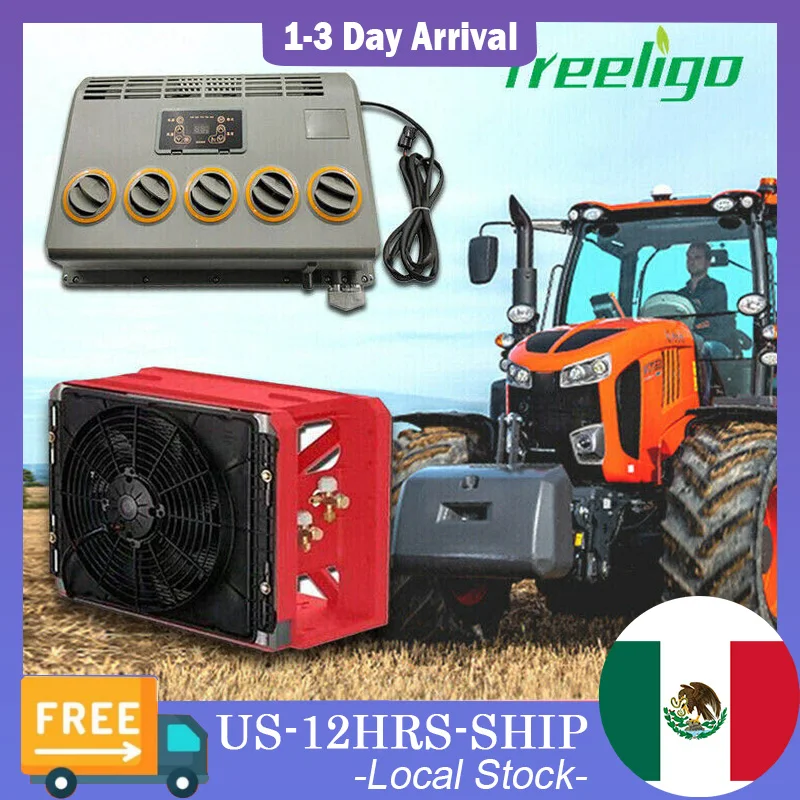 

Aspligo Electric Cooling Air Conditioning 24V Split Air Conditioner for Car Automobile Excavator Tractor Trailer Truck Motorhome
