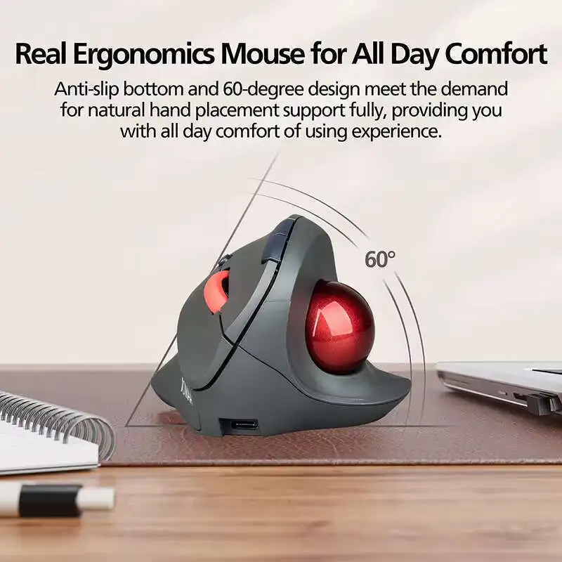 Ergonomic Bluetooth 5.0 Dual - Mode Wireless Trackball Mouse