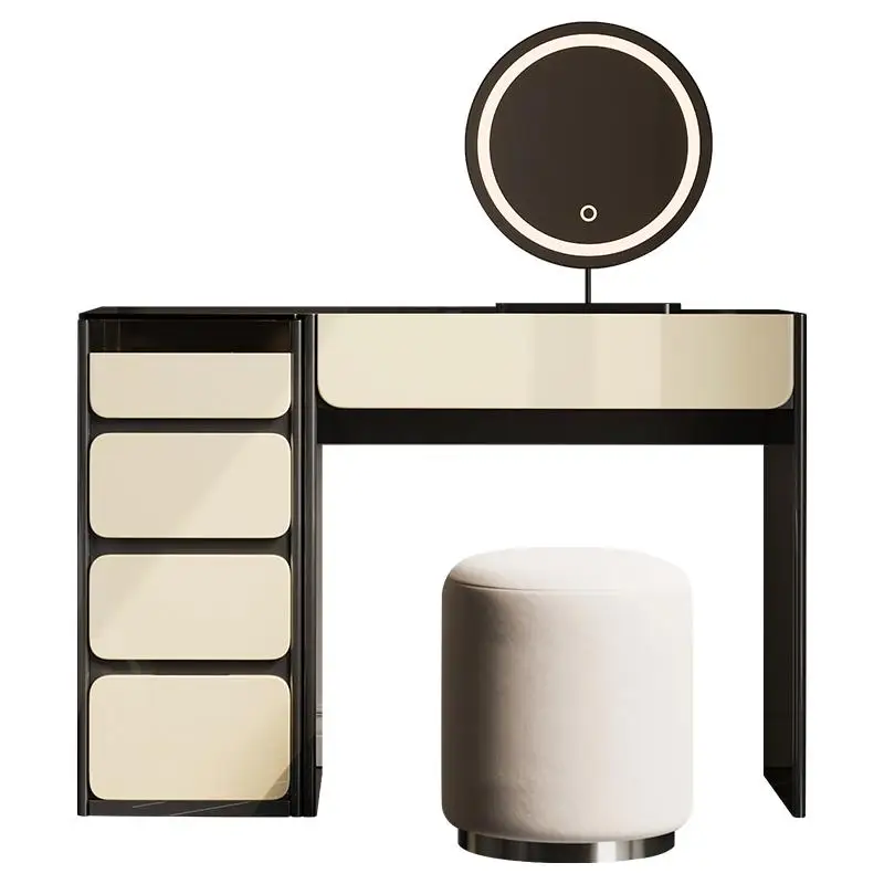 

Small bedroom dresser chest integrated solid wood makeup table