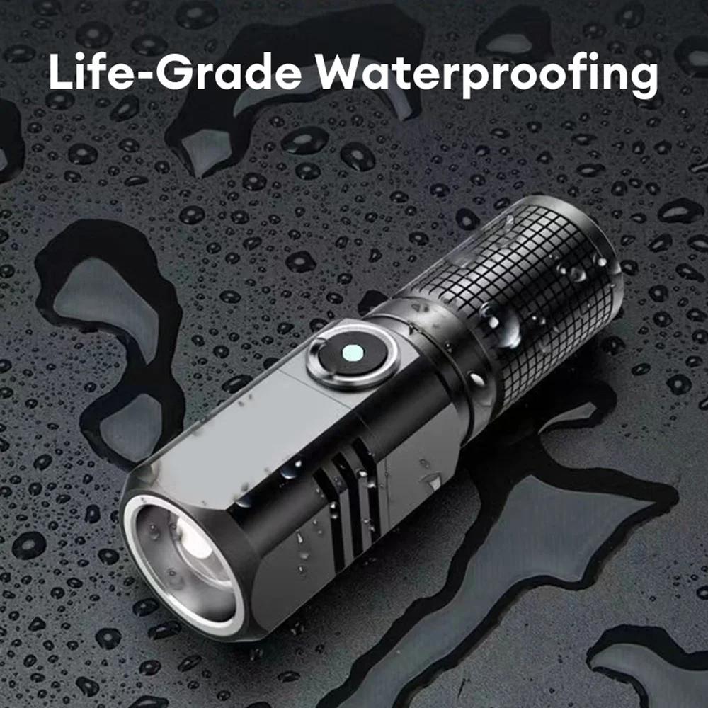 Powerful Tactical Flashlights Portable LED Camping Lamps Waterproof Zoomable Torch Light Emergency Outdoor Hiking Equipment