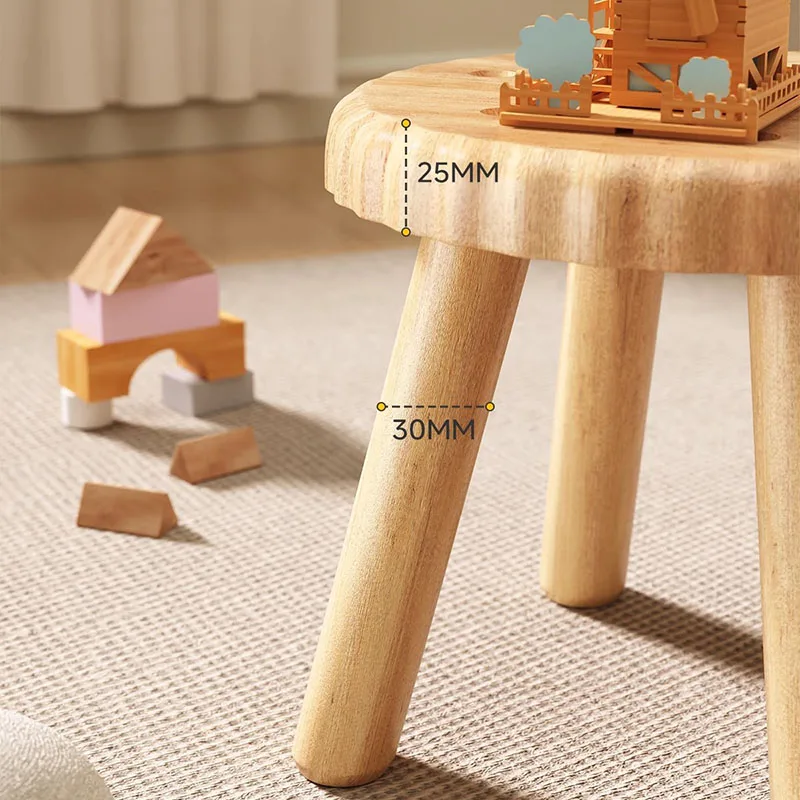 Household Solid Wood Small Stool Living Room Sofa Bedroom Footstool Creative Sgabello Children Prevent Slipping Bathroom Stool