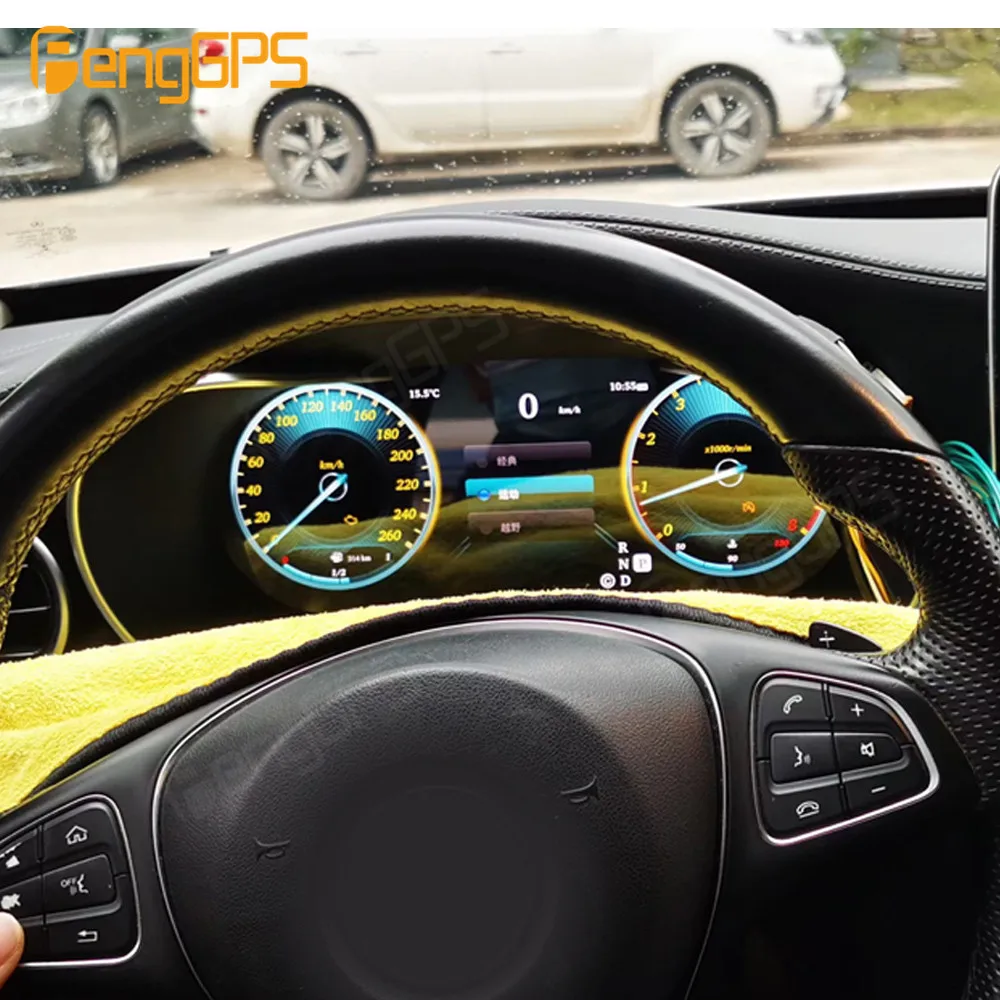 For Mercedes Benz C W205 GLC X205 2015 - 2019 Car LCD Dashboard Digital Cluster Virtual Cockpit Instrument Speedometer Screen