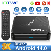 R69 PRO Allwinner H728 Android 14 TV-Box Octa-Core WiFi 6 BT5.0 Sprachfernbedienung Set-Top-Box 1000 m Unterstützung 8K Media Pl