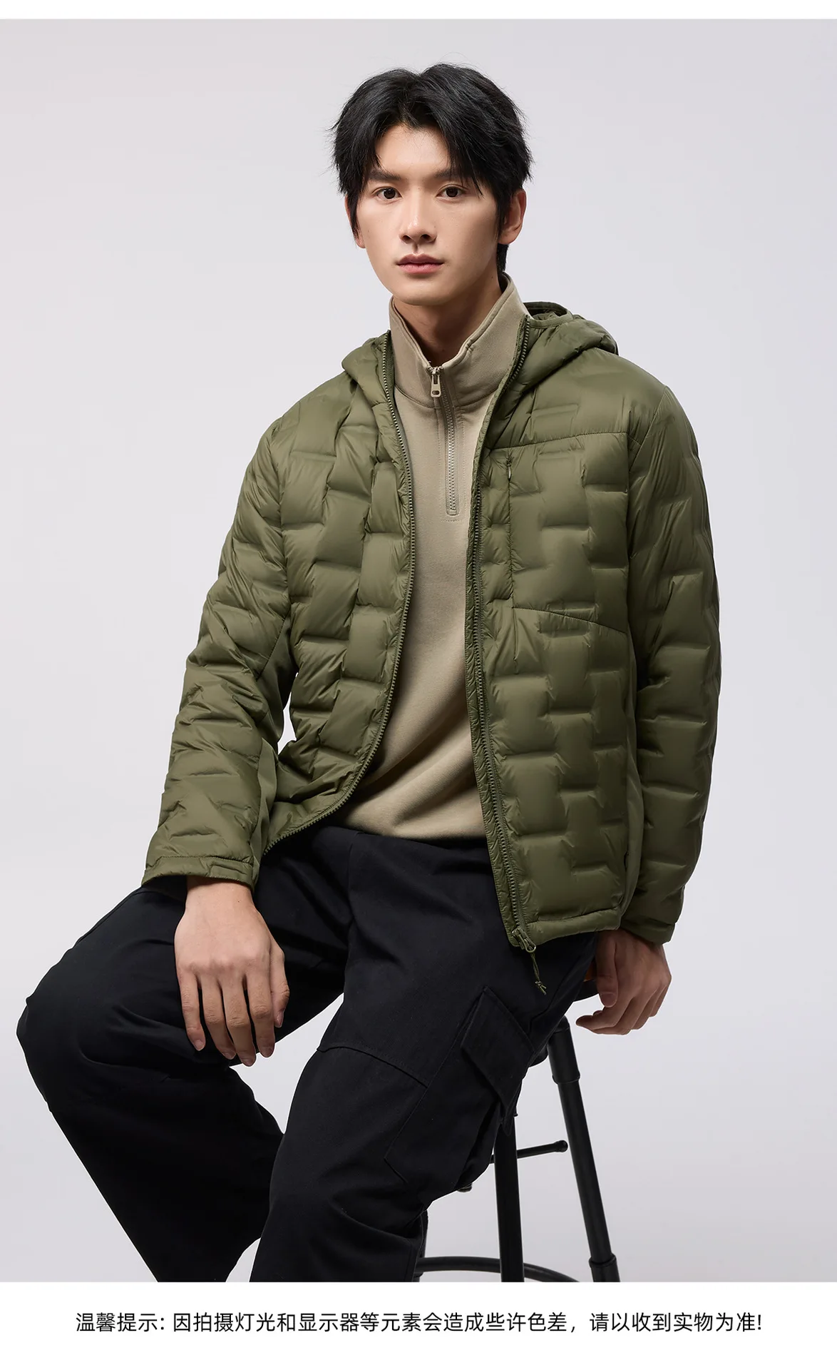 سترة شتوية غير رسمية للرجال 90% بطة بيضاء أسفل الرجال مقنعين سترات رياضية خفيفة للغاية ملابس خارجية دافئة سترات خارجية معطف خارجي