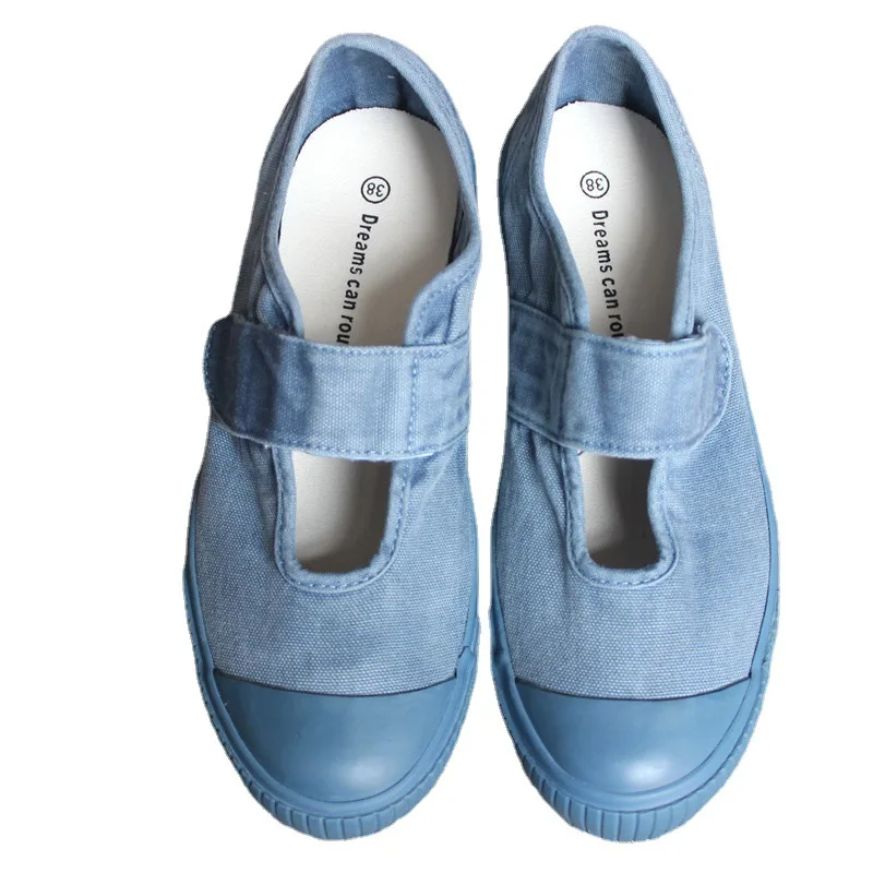 Women Canvas Shoes Casual Adhesive Tape, One Foot Pedal, Lazy Shoes, Women's Shoes, Canvas Shoes, Fashionable Trend