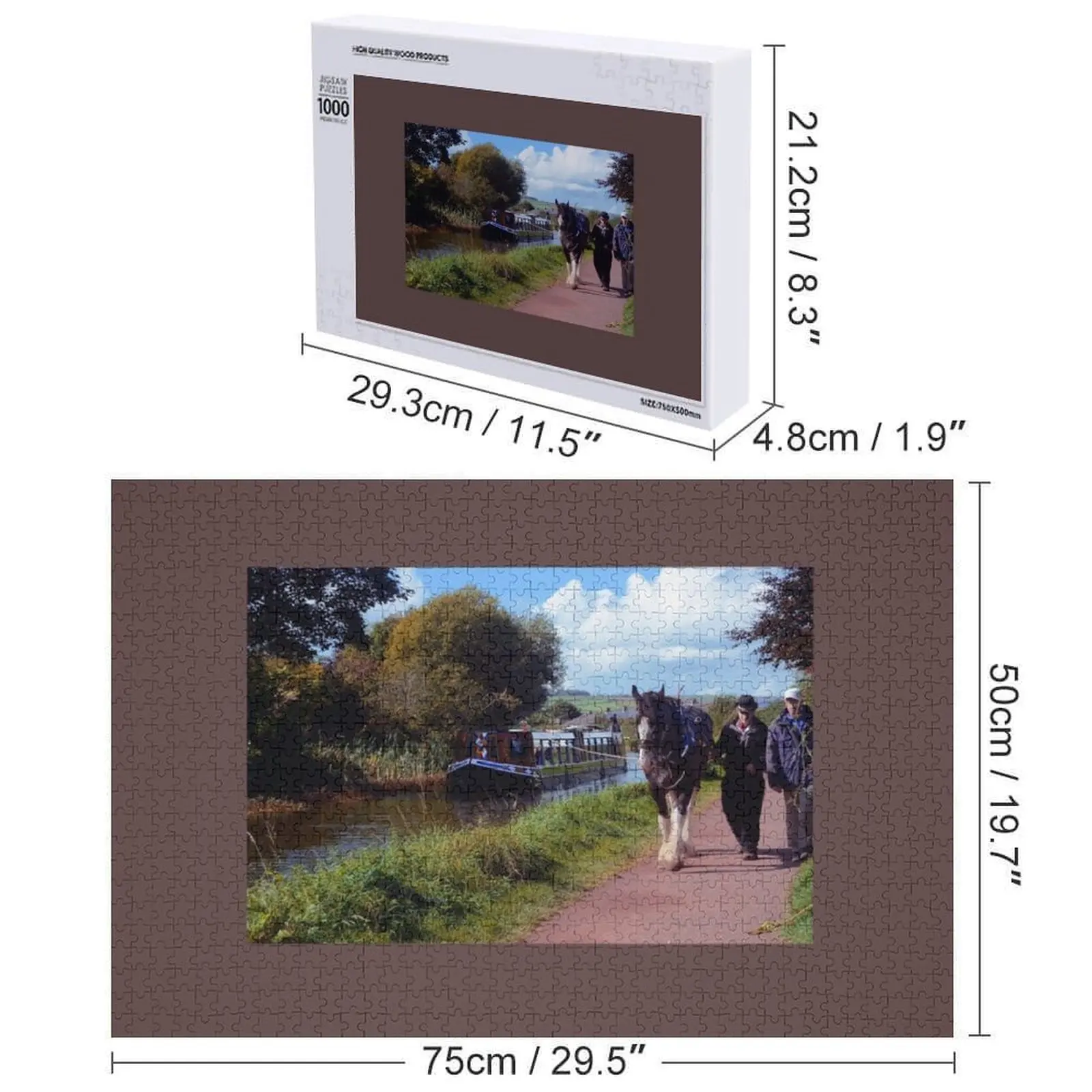 그랜드 웨스턴 캐널, 티버튼, 데본. 영국. 퍼즐 맞춤형 선물 나무 성인 맞춤형 어린이 퍼즐
