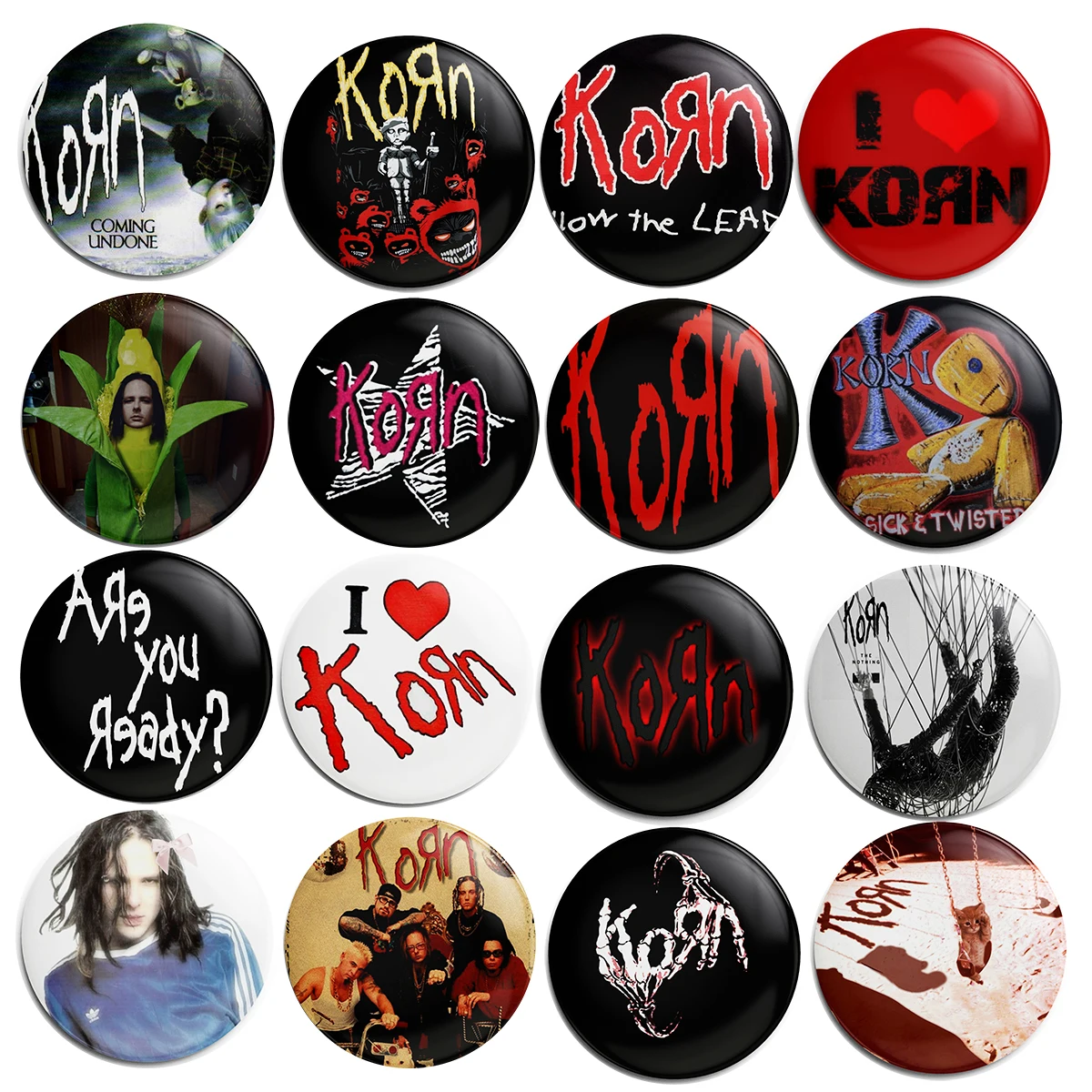 Fashion Band Rock Korn Soft Button Lapel Anime Pin Brooch Jewelry Decoration Gift 58mm