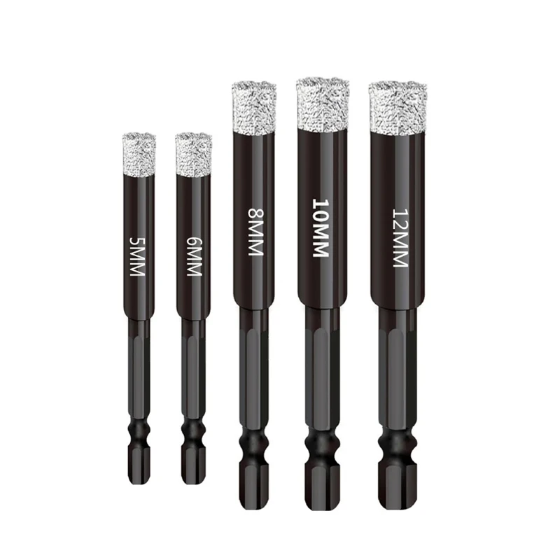 

5-16mm Hexagonal Shank Brazed Dry Ceramic Tile Drill Bit Marble Granite Vitrified Tile Hole Opener Diamond Drill Bit