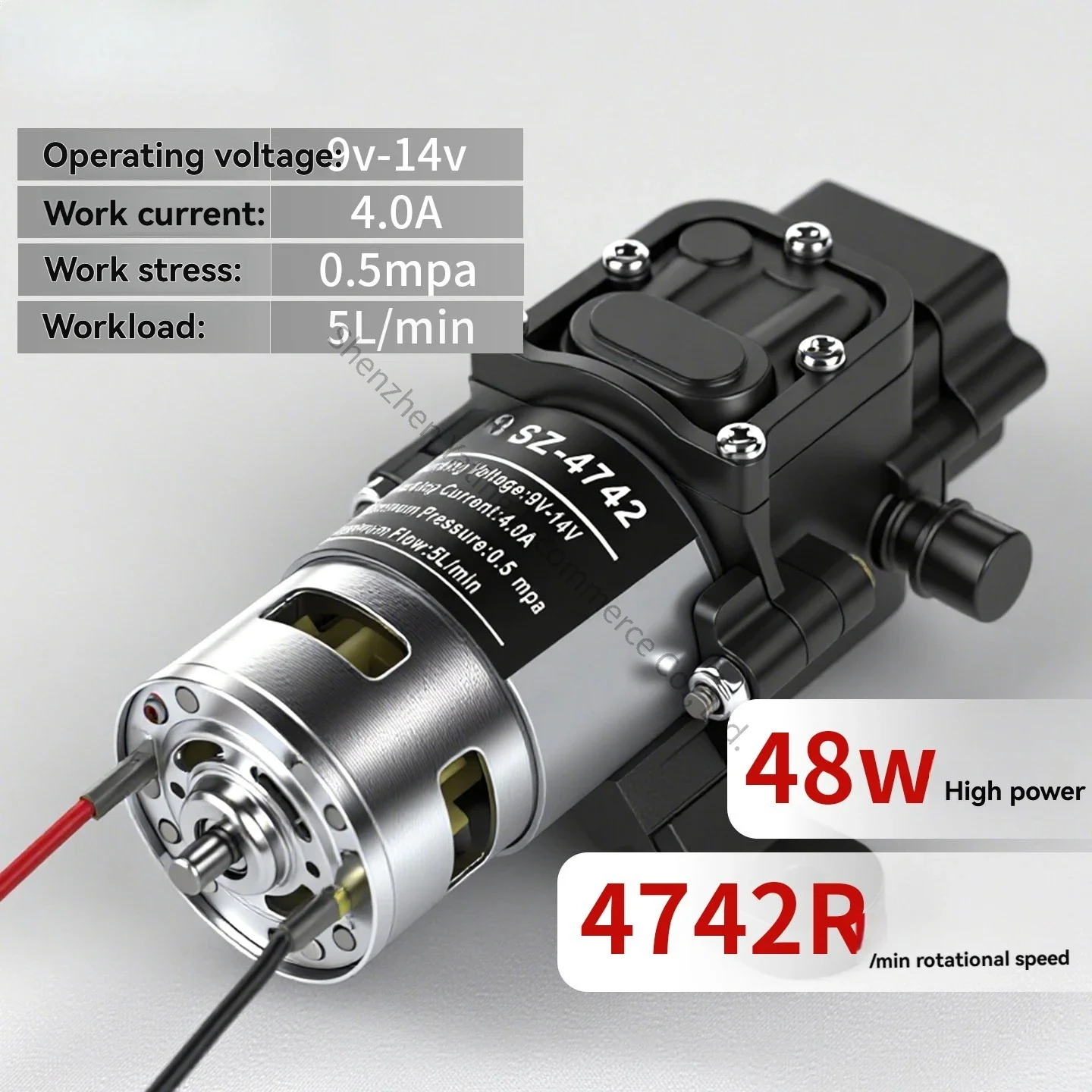 12V Motor Copper Motor Electric Sprayer Water Pump Agricultural Backpack Dispenser Accessories