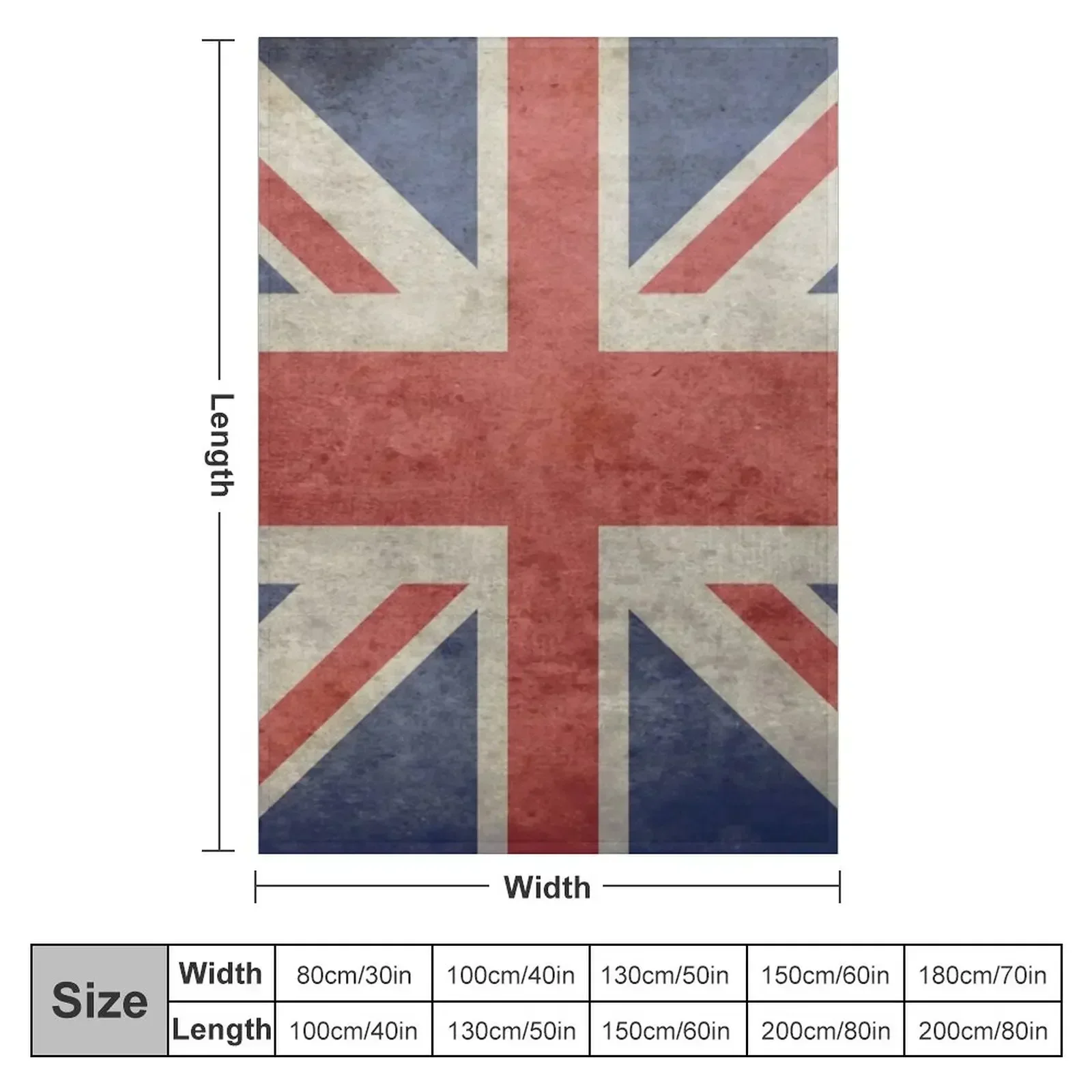 Union Jack Bedspread Throw Blanket couch cozy soft plush fuzzy picnic outdoor blanket
