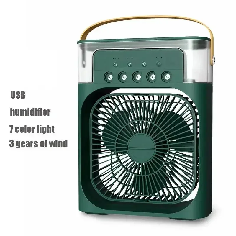 Summer cooling spray air conditioning fan Office desktop small fan Charging Quiet portable camping trip essential